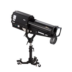 USHIO Xenon Followspot Luminaire w/ Color Changer Stand; PSU, Flightcases